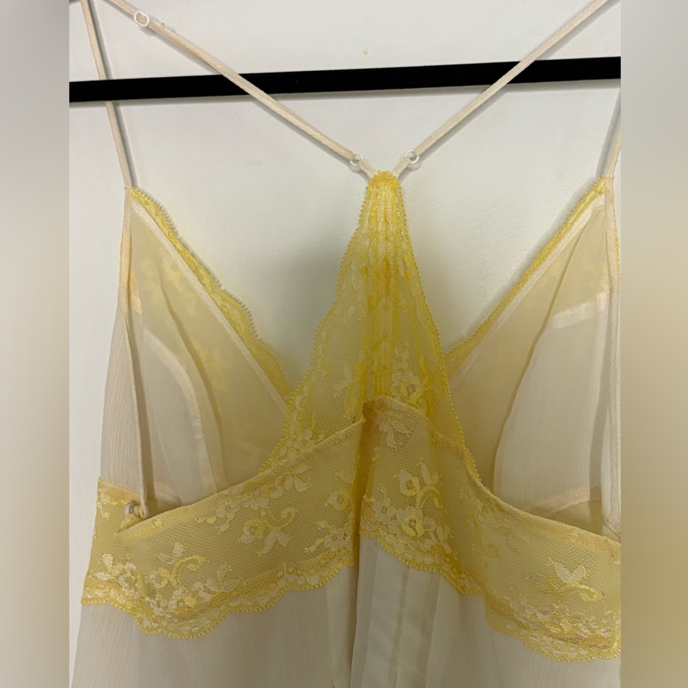 Victoria's Secret Cream and Yellow Lace Chemise - Picture 5 of 8